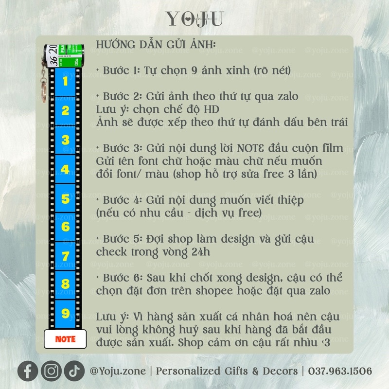 Móc Khóa Film Yoju.zone In 9 Hình Kỉ Niệm 🌸 Quà Sinh Nhật Handmade Độc Đáo Từ Cuộn Phim 🌸 -