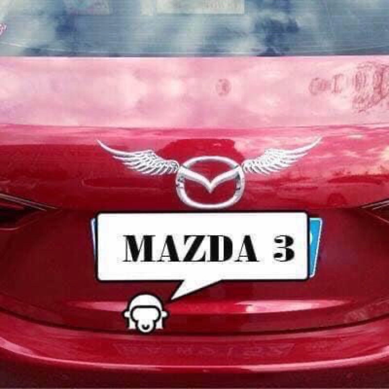 Đôi cánh thiên thần 3D dán trang trí logo hãng ô tô