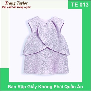 Rập Giấy Váy Bé Gái TE013