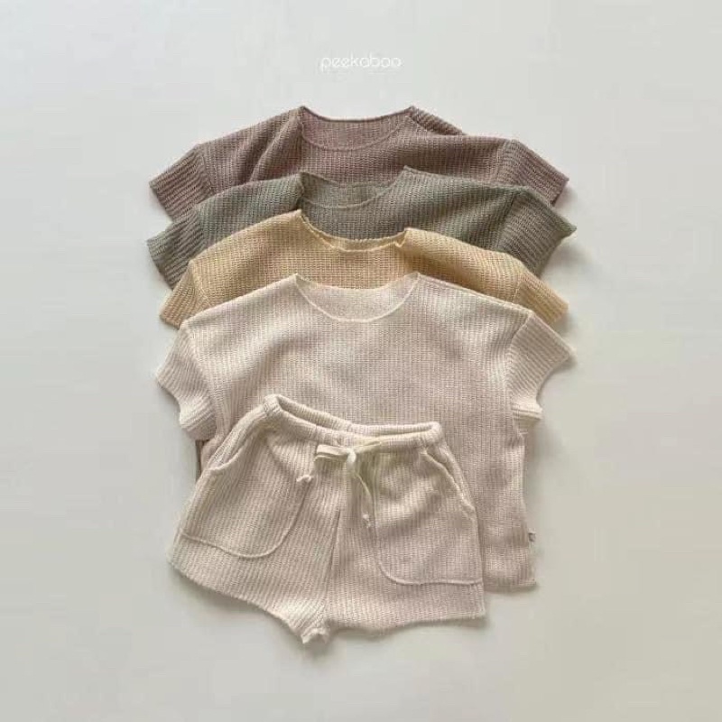 Bộ ngắn tay bé trai bé gái hàng quảng châu thấm hút mồ hôi