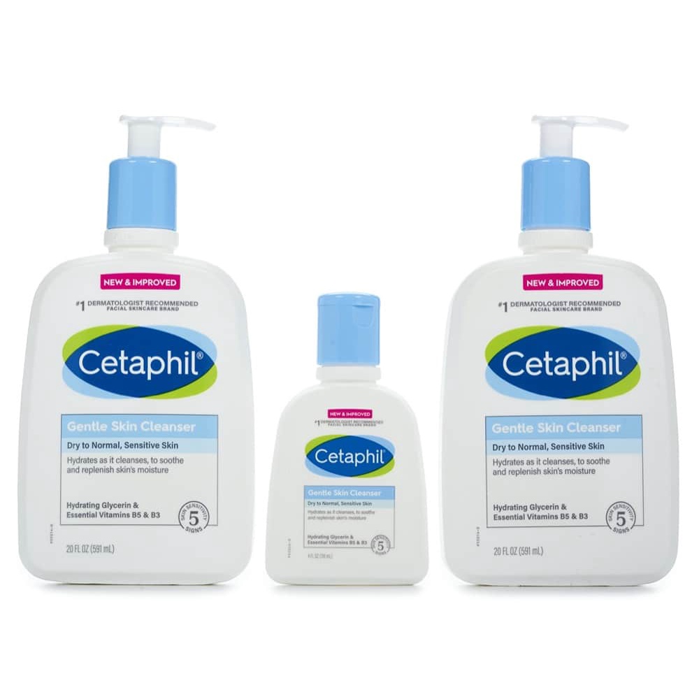 Sữa rửa mặt Cetaphil Gentle Skin Cleanser mẫu mới 591ml-118ml