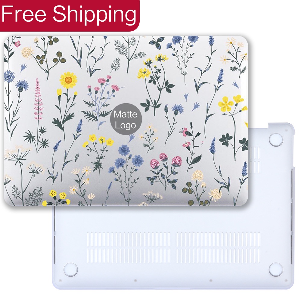 Vỏ Bảo Vệ Laptop Mỏng Cứng Họa Tiết Hoa Cho 2023 macbook Air 2022 M2 13.6 inch Pro 14 M1 Retina 13 2021