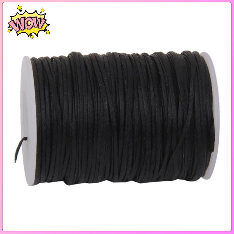 Cuộn Chỉ Sáp Dẹp Màu Đen 76 Yard Dài 1.2mm Chuyên Dụng May Vá Thủ Công