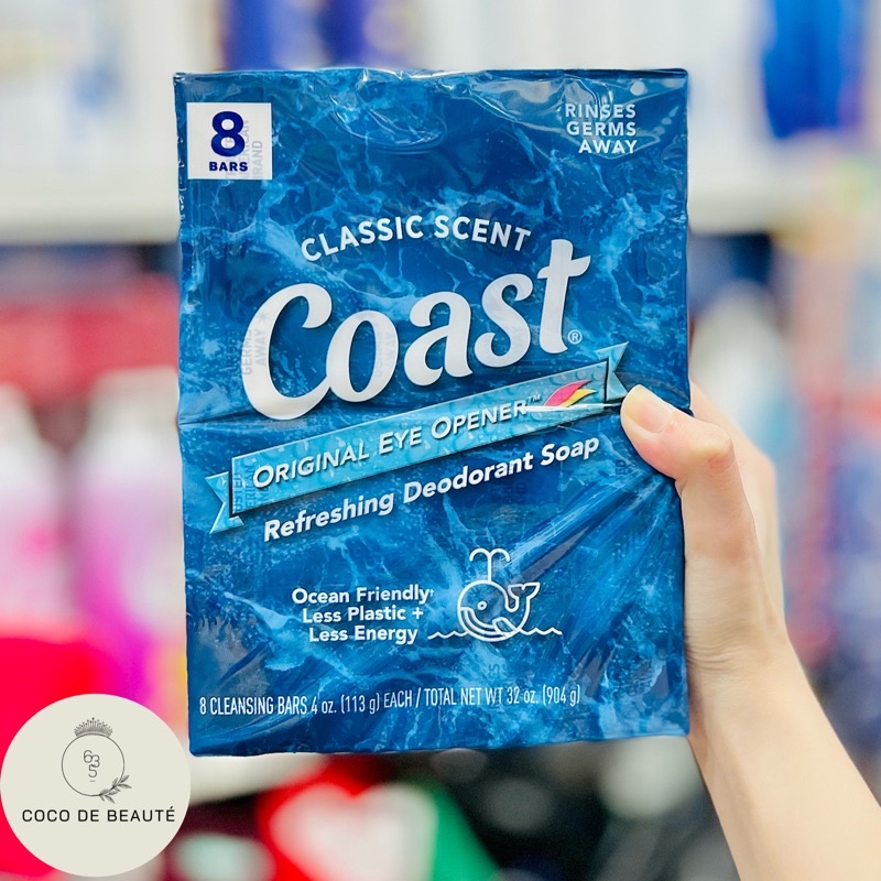 LỐC 8 CỤC XÀ BÔNG COAST LÀM SẠCH DA COAST REFRESING DEODORANT SOAP MỸ