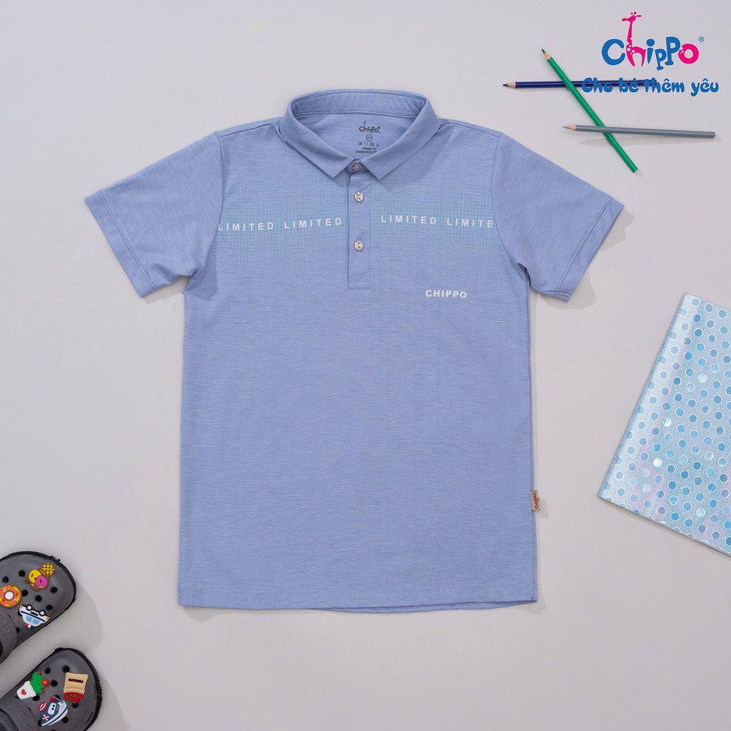 Áo Polo Chippo cho bé trai chất liệu Rayon áo thun sơ mi đi học cho bé từ 11 đến 14 tuổi (34-50Kg)