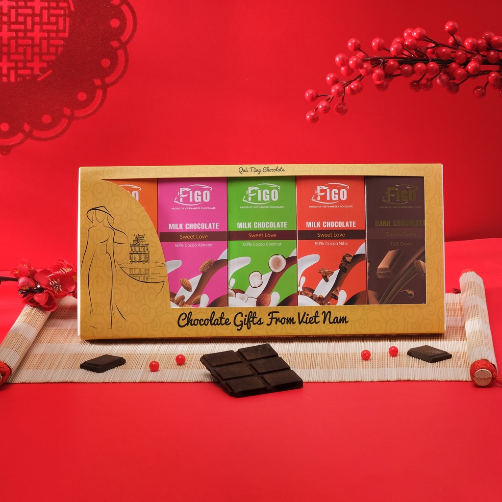 [HOẢ TỐC] Set quà tặng tự chọn Chocolate Figo 5 hộp/10 hộp tặng người thân siêu ngon