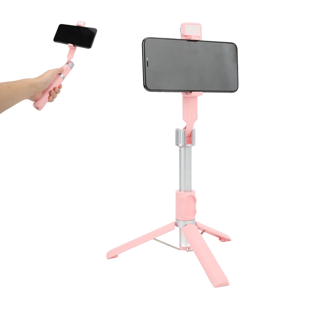 Có thể bán buôn Chân máy gậy tự sướng với ánh sáng lấp đầy 3 chế độ Cấp độ Tay miễn phí điện thoại sạc đứng màu hồng để đi du lịch Washington057 Hàng giao ngay