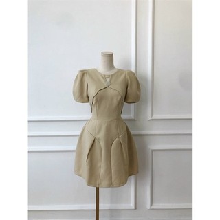 Đầm tay phồng đính đá đi tiệc đi làm đơn giản Mụp Store