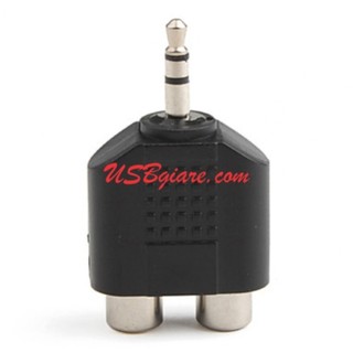 Đầu chuyển audio 1 đầu 3.5mm ra 2 đầu av bông sen