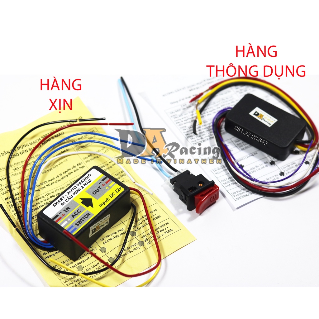 Mạch Pasing Smart 10 Chế Độ Dành Cho Đèn Trợ Sáng Mini 2 màu-Tặng công tắc