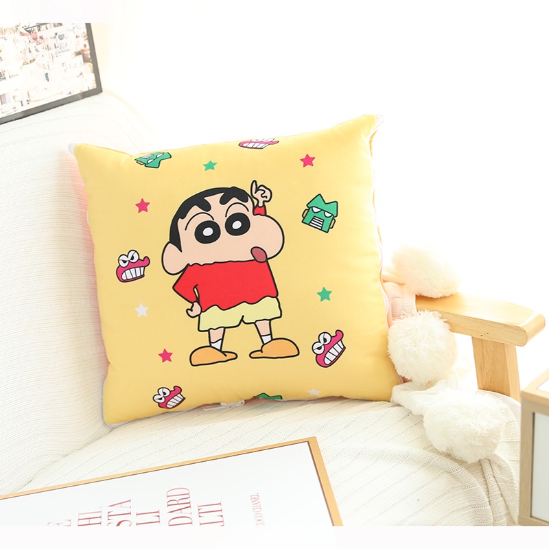 Pehl Chăn Gối Văn Phòng Nhồi Bông Dày Dặn Hình Cậu Bé Bút Chì Shin-chan Cá Tính