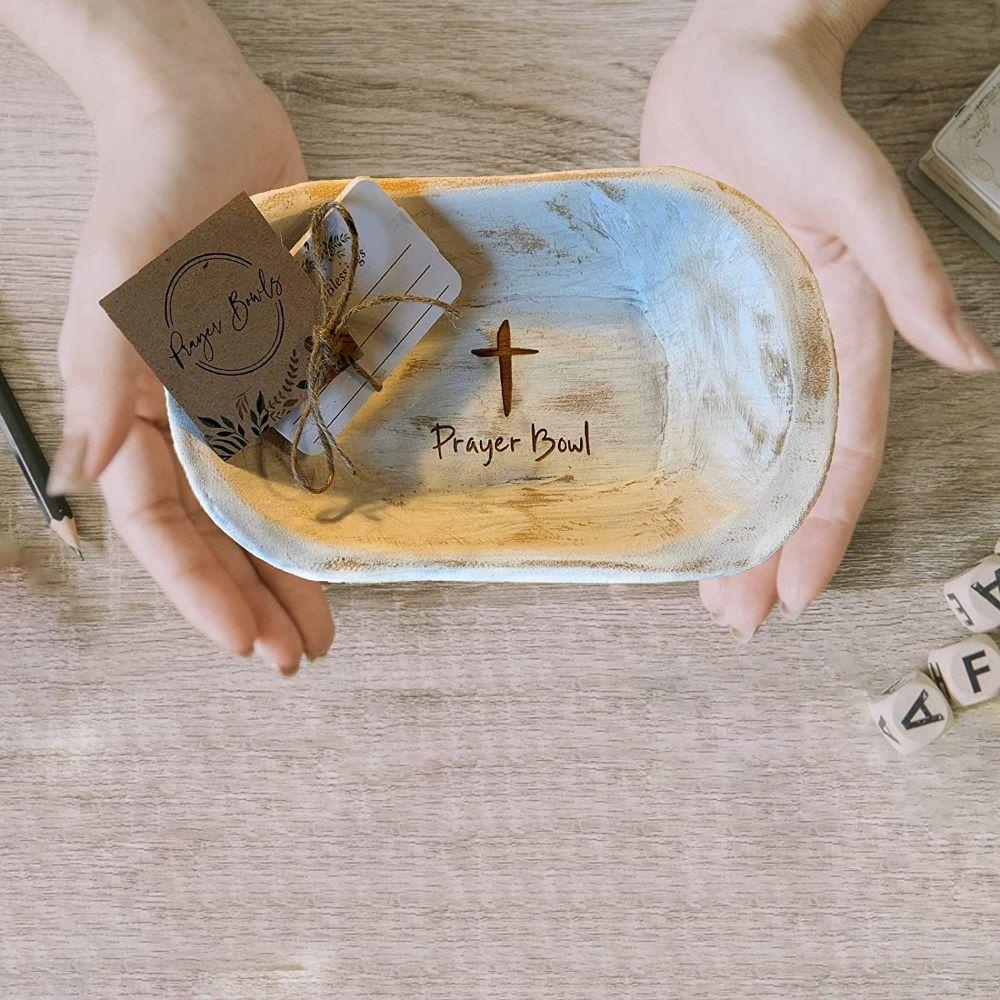 Bát Cầu Nguyện Mini Kết Cấu Nhám Mộc Mạc Dùng Để Trang Trí Nhà Bếp / Lễ Tạ Ơn Kat1