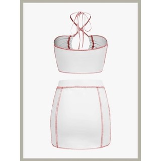 [ORDER SHEIN] Set Váy Dây Buộc Cổ