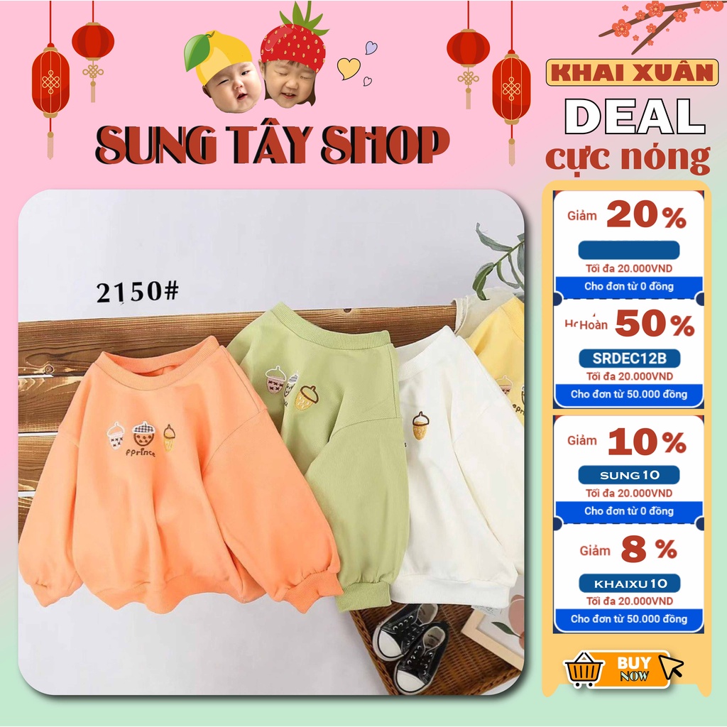 Áo hoodie, áo sweater dài tay bé gái chất liệu da cá quảng châu cao cấp chất mịn, mướt, xịn (Link 1)