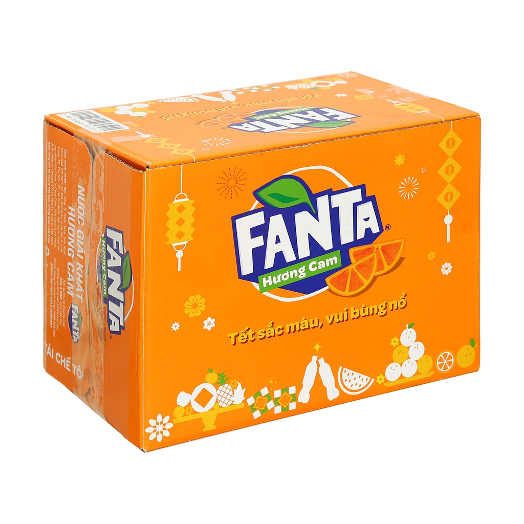 Thùng 12 lon nước ngọt Fanta hương cam 320ml