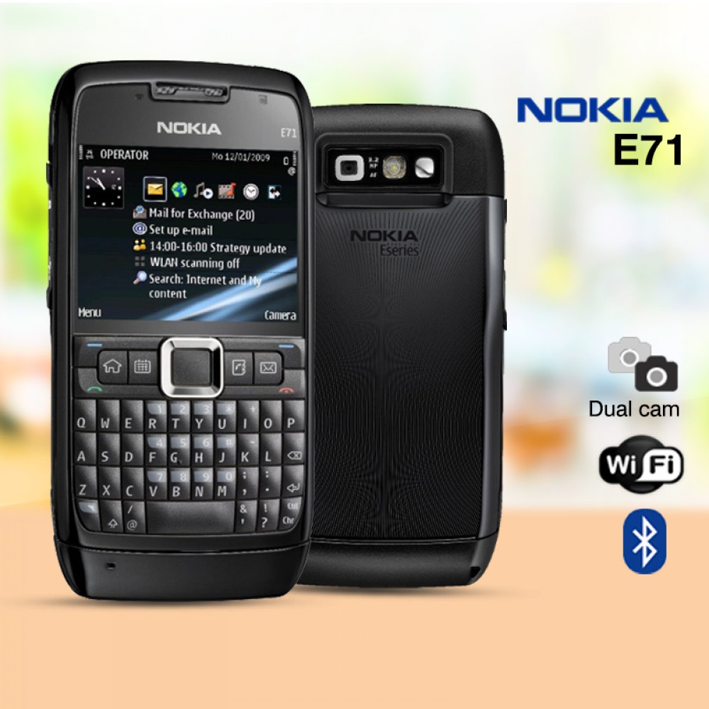 Nokia e71, Điện thoại phổ thông, Điện thoại nokia e71 cũ zin chính hãng bảo hành 12 tháng