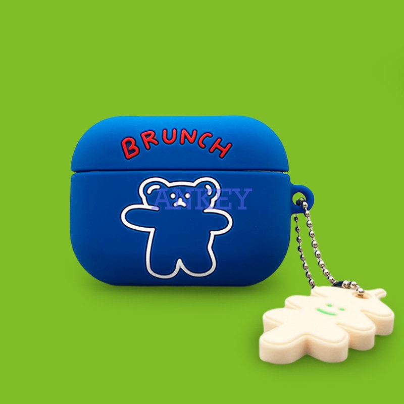 SoundPEATS Air 3 / Air 3 Deluxe /  Air3 Pro Cover Black Dinosaur Earphone Silicone Case Earbuds Waterproof Shockproof Soft Protective Headphone Cover Headset Skin with Hook