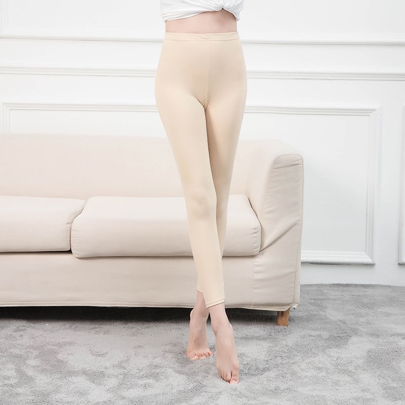 Quần Legging Thể Thao Lưng Cao Co Giãn Màu Trơn Thời Trang Xuân Thu Cho Nữ