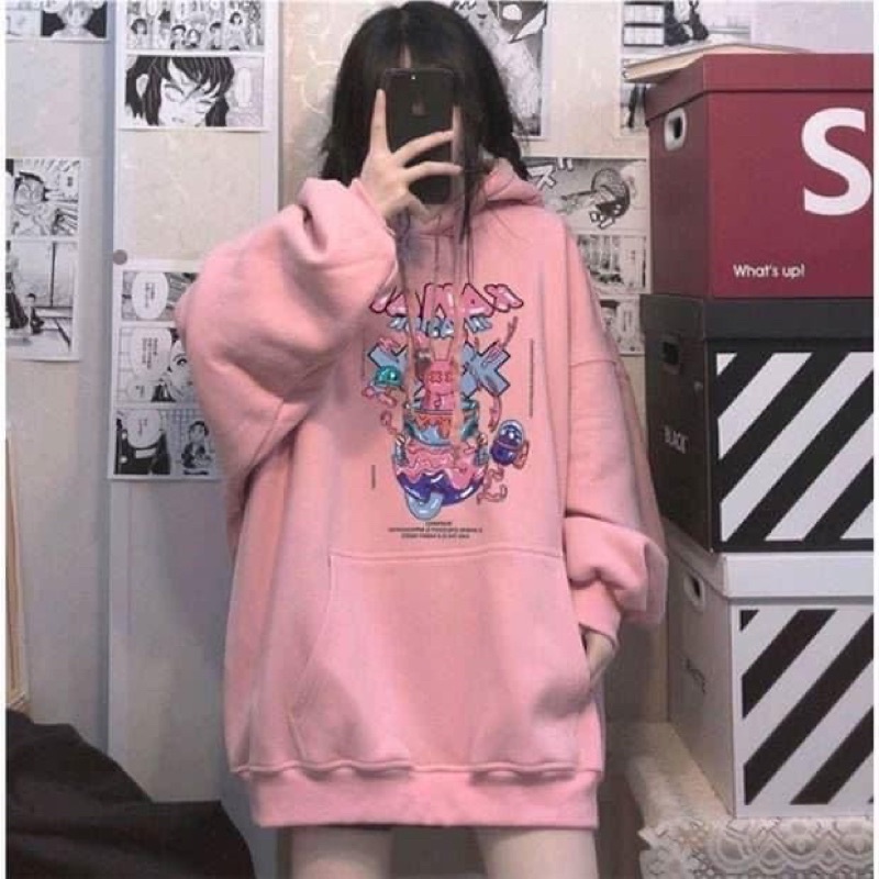 [ Rẻ vô địch ] ÁO HOODIE FORM RỘNG MŨ HAI LỚP SALE - thỏ kama