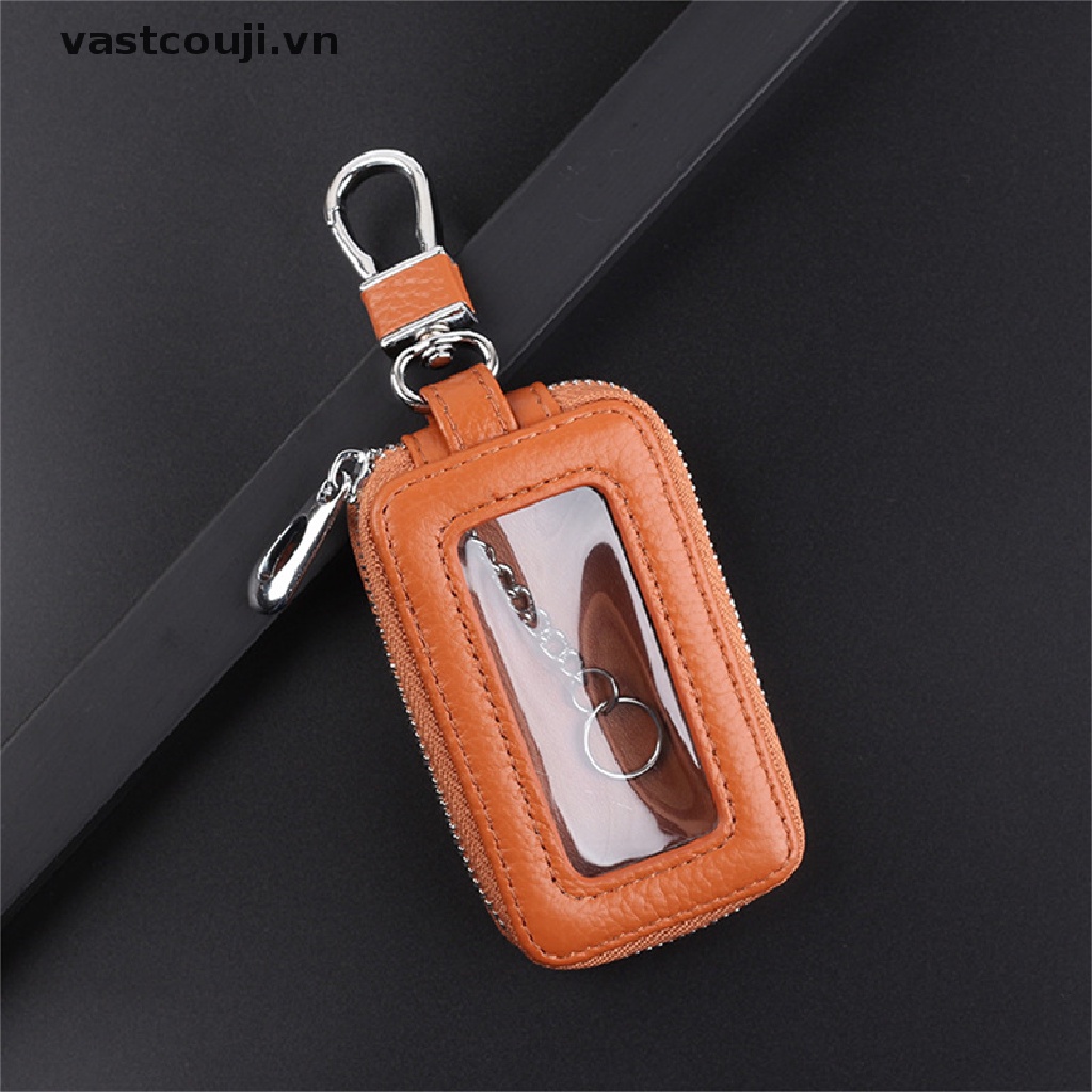 Ví Da Trong Suốt Có Khóa Kéo Bảo Vệ Chìa Khóa Xe Hơi VASTJI Cho Nam Và Nữ