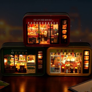 Kèm keo dán gỗ - Mô hình nhà gỗ lắp ráp búp bê Dollhouse DIY - TH21 TH22 TH23 Tivi