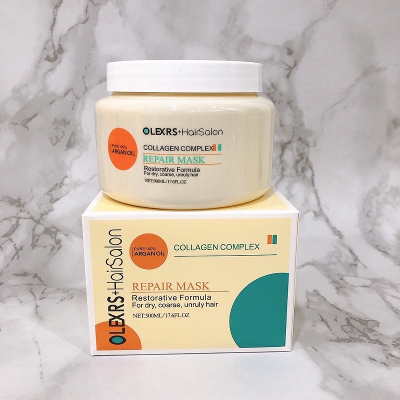 Dầu gội xả, kem ủ tóc phục hồi giảm rụng tóc Olexrs Hair Salon Collagen 500ml,960ml chính hãng