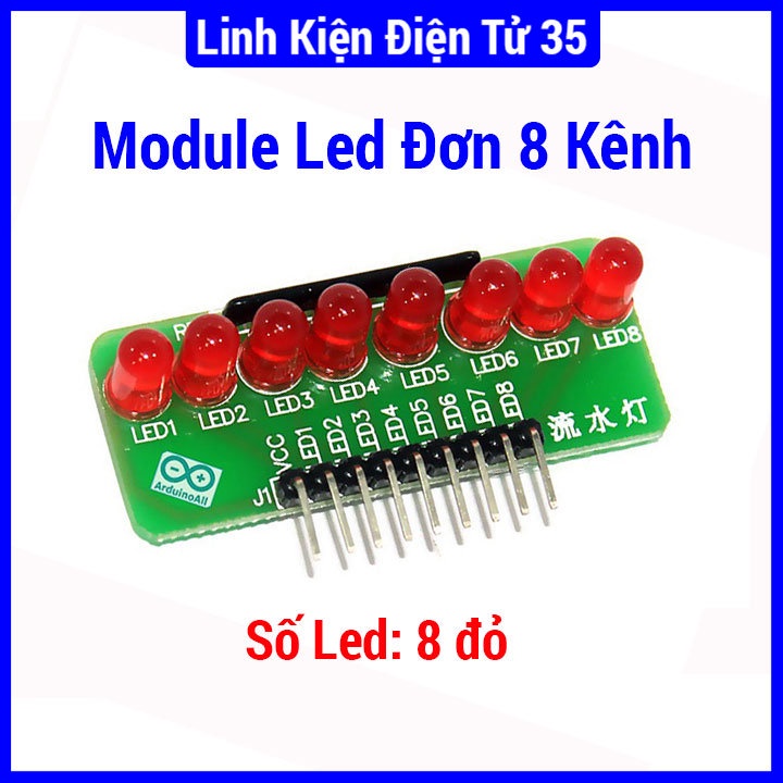 Module mạch led đơn 8 kênh màu đỏ 47x19x1.6mm