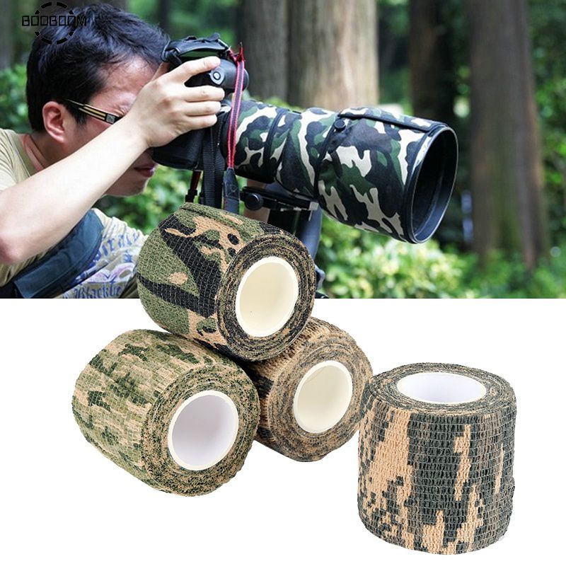 Băng Rằn Ri Ngoài Trời Không Dệt Có Thể Thu Gọn Tự Dính 5Cm * 4.5M Rằn Ri Cỏ Booboom