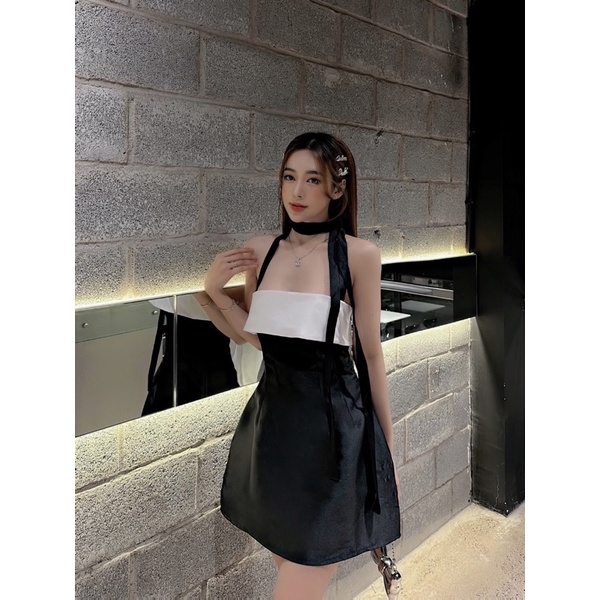 váy tatta phối tơ sau lưng