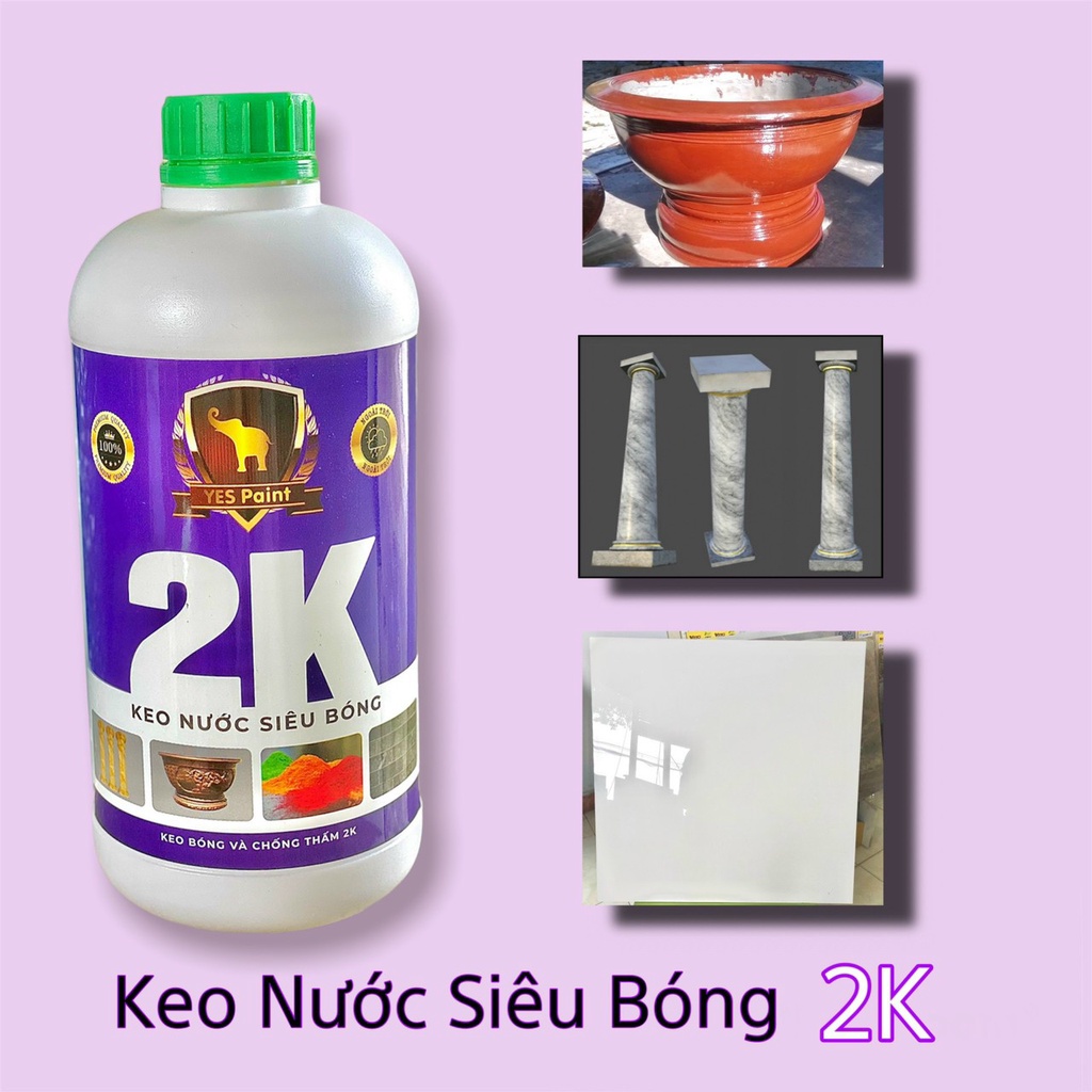 Keo Nước Siêu Bóng 2K 1Lít