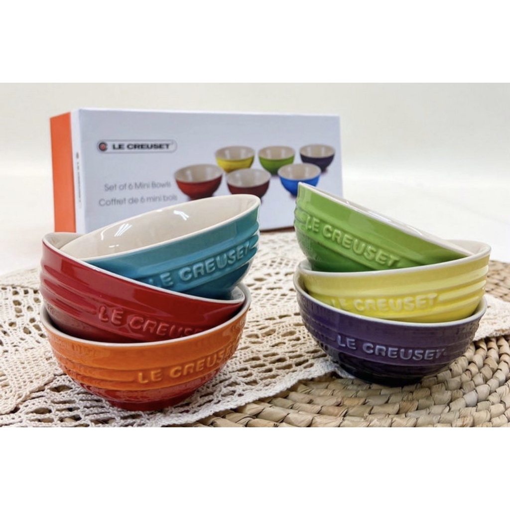 Bộ bát ăn cơm 6 cái le creuset 12cm thương hiệu Pháp - Le Creuset 4.75" 12oz 350ml rice bowl