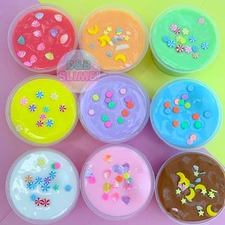 Basic slime hũ bánh flan - được chọn màu có kèm charm