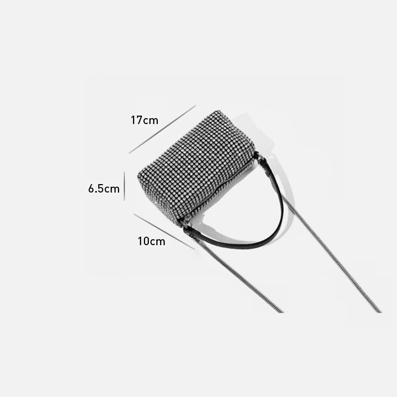 SHI CHEN Túi Đeo Cánh Tay Đính Kim Cương Lấp Lánh Sang Trọng Thời Trang Cao Cấp