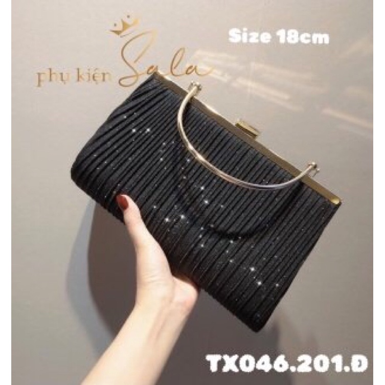 Túi Xách Nữ Cầm Tay Tiểu Thư Sang Chảnh Đi Dự Tiệc Cưới Kim Sa Đính Đá Lấp Lánh Đẹp