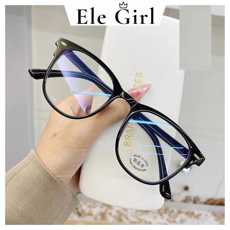 Kính mát chống tia uv bảo vệ mắt cho nam nữ.Kính giả cận nữ gọng tròn giá rẻ thời trang đi đường chống tia uv K6