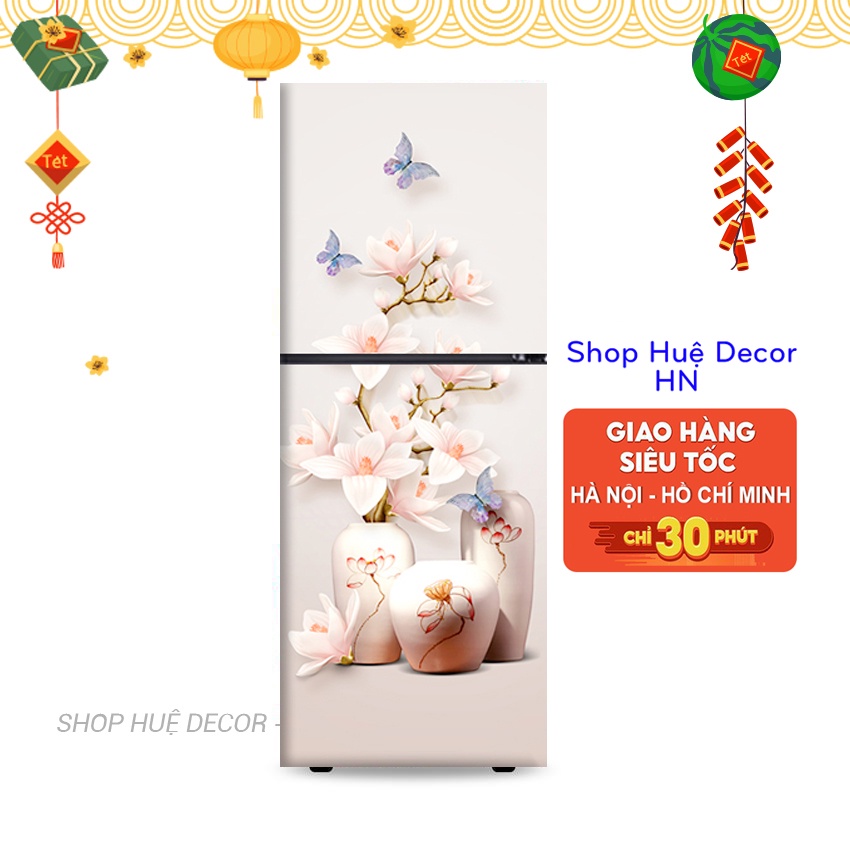 Decal Dán Tủ Lạnh Hoa Ngọc Lan
