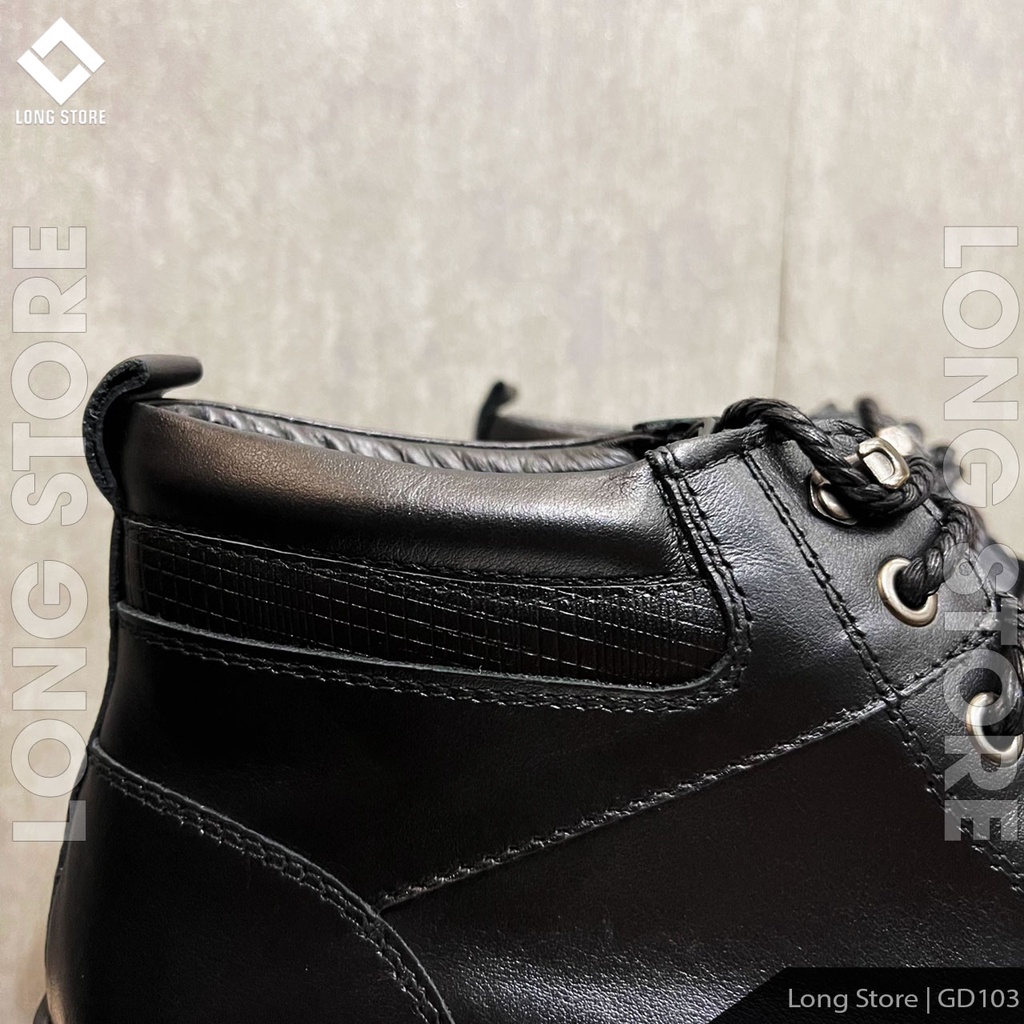Giày nam cổ cao da bò thật LONGSRORE boot nam cao cấp tăng chiều cao 4cm bảo hành 12 tháng GD103