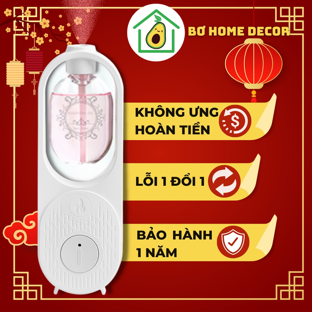 Máy xịt thơm phòng tự động, xịt thơm phòng Bơ Home Decor