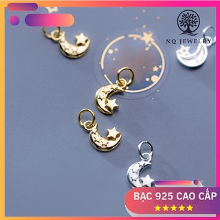 Charm S925 hình mặt trăng treo