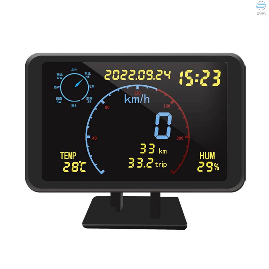 Đồng Hồ Đo Tốc Độ GPS Màn Hình LCD 4.7 inch Với Chuông Báo Quá Tốc Độ Cho Xe Hơi 5-24V