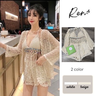 ☘️ren 42-bộ bikini ren đi biển nữ 3 món có bán tách lẻ từng món