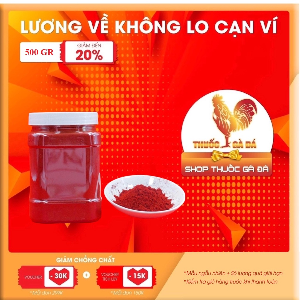 Nghệ đỏ cho gà đá bao nguyên chất bịch 0.5kg