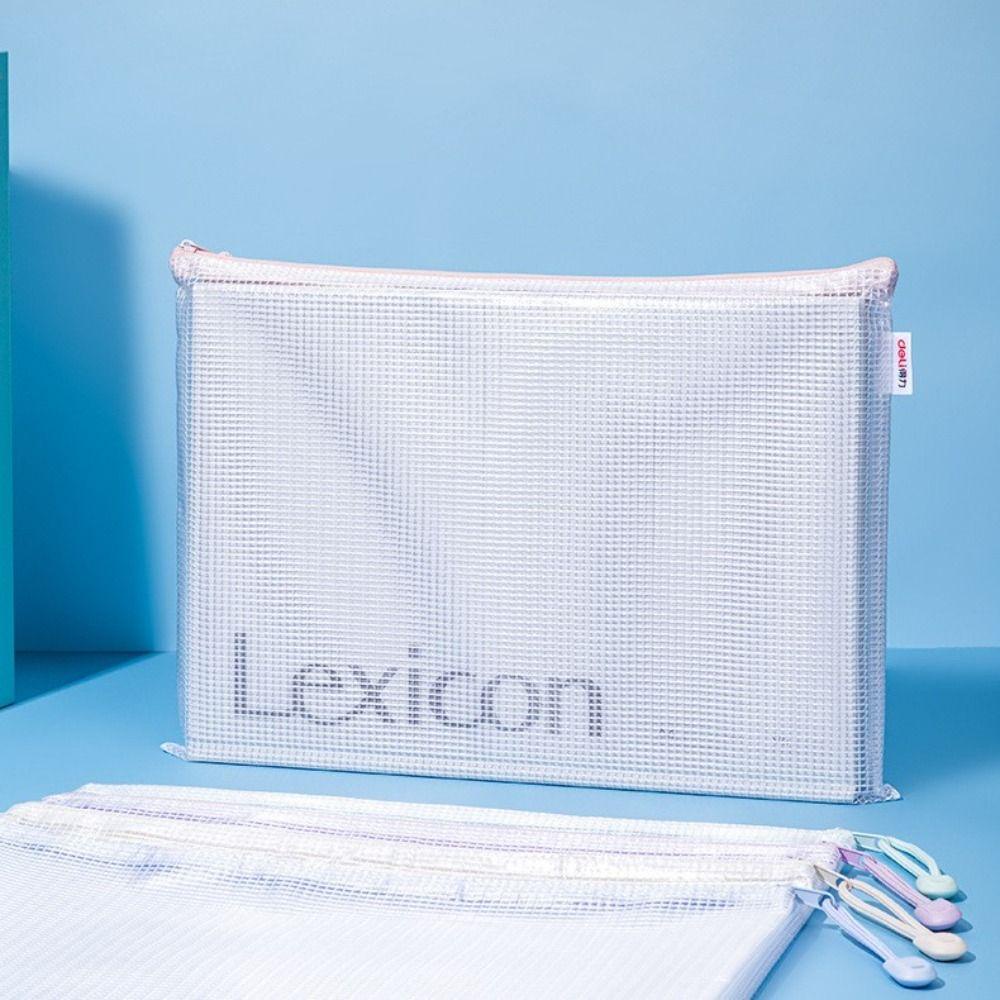 Bộ 5 Túi Lưới Đựng Tài Liệu Cỡ A4 Chống Thấm Nước Màu Sắc Xinh Xắn Tiện Dụng