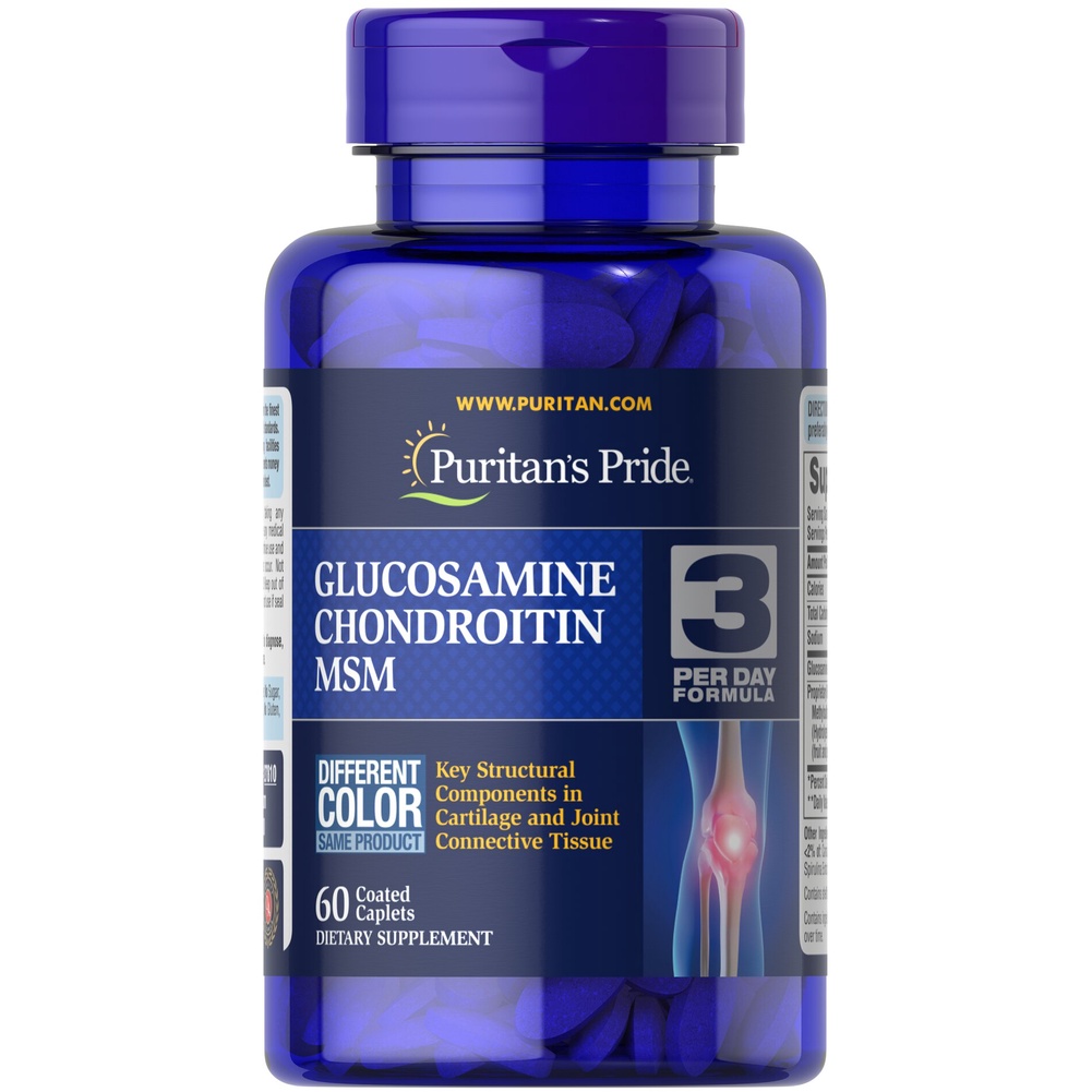 Viên uống giảm đau sưng khớp viêm khớp thoái hóa khớp Puritan's Pride Glucosamin chondroitin MSM 60 viên