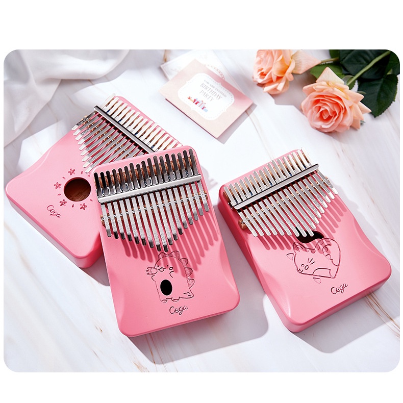 Đàn kalimba hồng giá rẻ 17 phím LEONPK001 -Tặng quà 6 phụ kiện