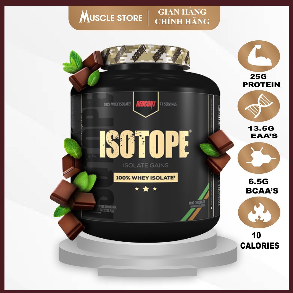 Isotope Whey Protein Isolate - Redcon1 , Sữa Tăng Cơ Hỗ Trợ Bổ Sung Dinh Dưỡng Phát Triển Cơ Bắp