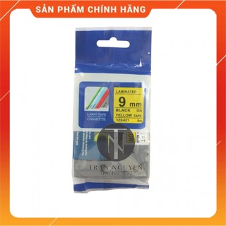 Nhãn in brother tz2-621 - đen nền vàng 9mm x 8m