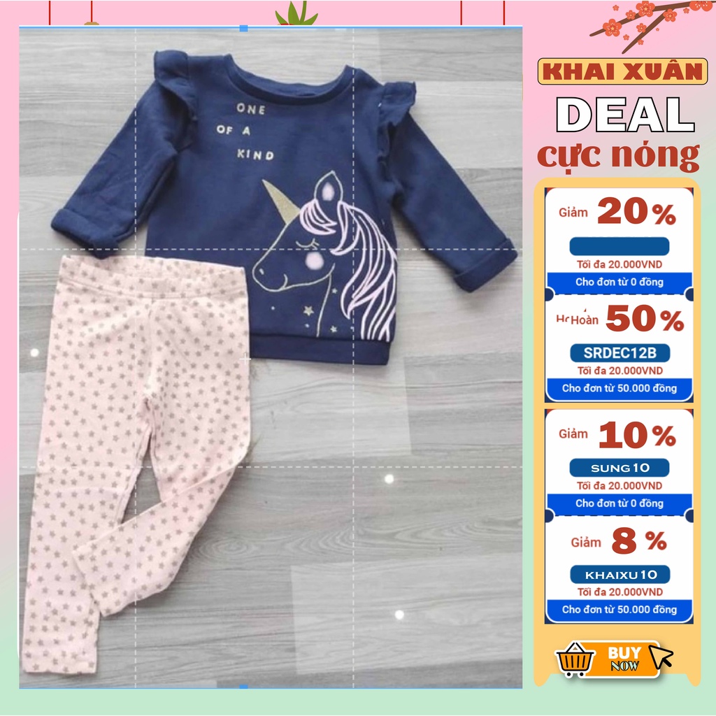 Bộ quần áo carter cho bé gái xuất dư xịn