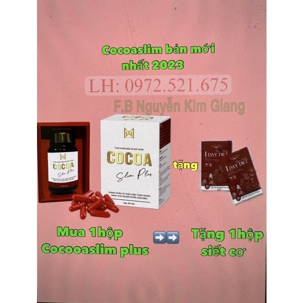 giảm cân xxs cocoa slim mẫu mới