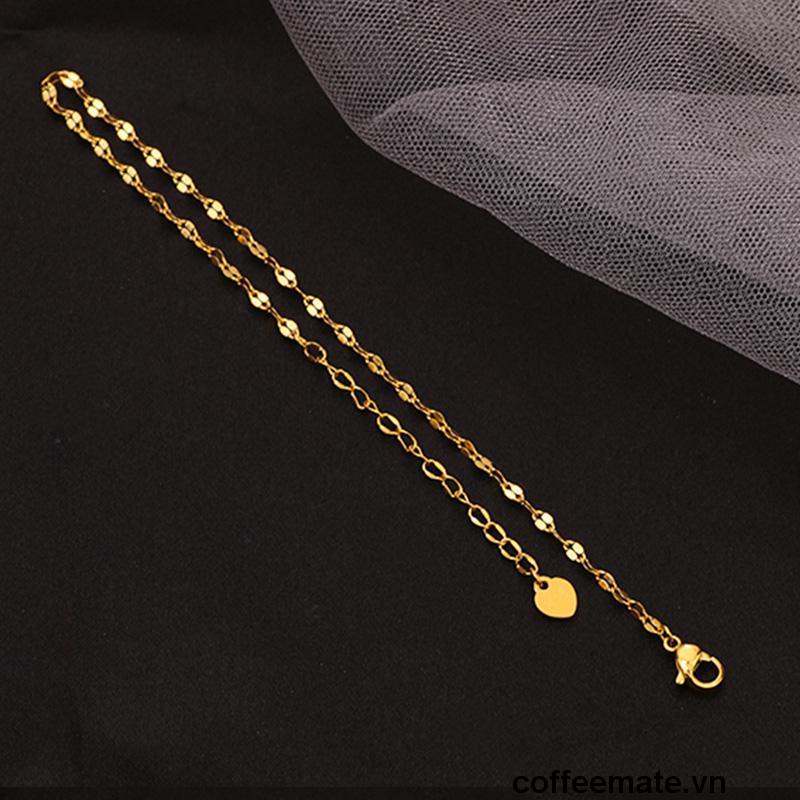 【coffeemate】⚡ Lắc chân titan vàng 18k 100% không gỉ vòng chân nữ thiết kế đơn giản thời trang cao cấp năm